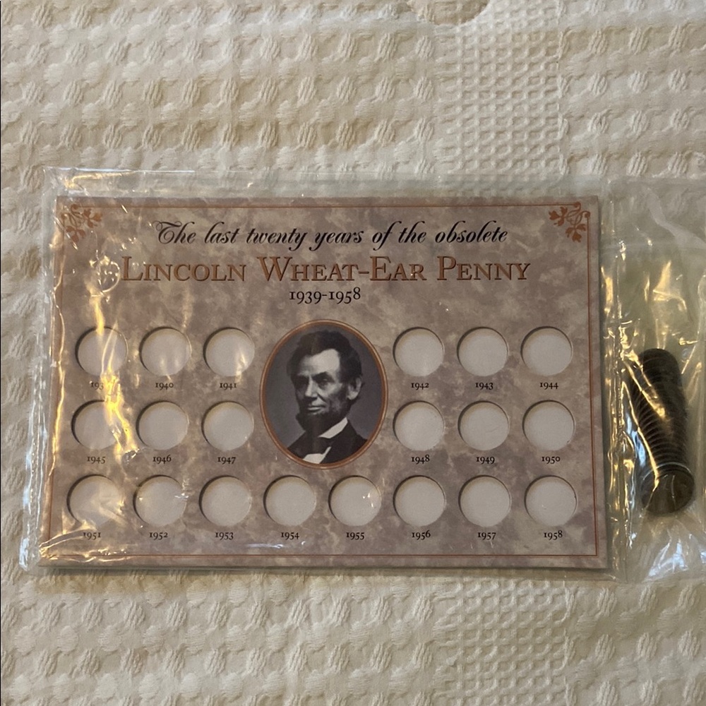 Lincoln Wheat-Ear Penny Collection Holder
